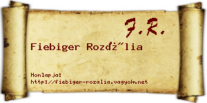 Fiebiger Rozália névjegykártya