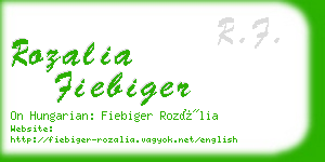 rozalia fiebiger business card